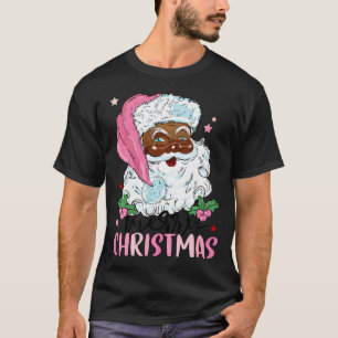 T-shirt Joyeux Noël Père Noël Noir Afro Ame Africain