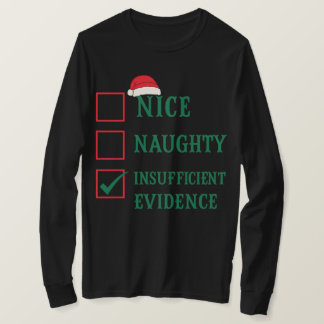 T-shirt Joyeux Noël Père Noël Preuve Insuffisante Gentil V