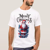 T-shirt Joyeux Noël Père Noël Pyjama (Devant)