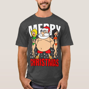 T-shirt Joyeux Noël Père Noël Troncs de natation