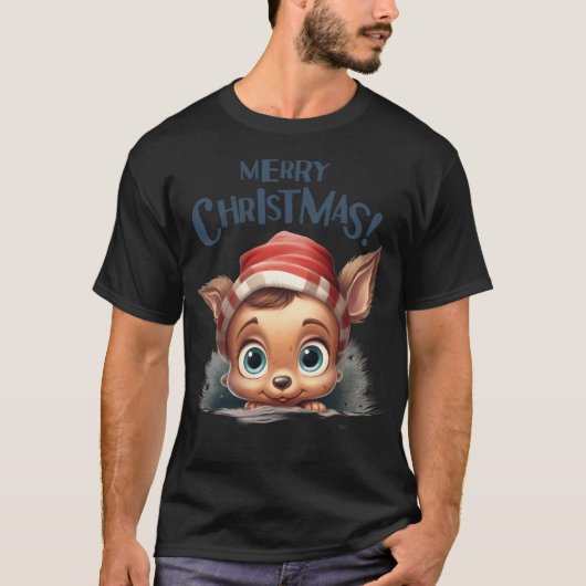 T-shirt Joyeux Noël petit renne - Magie de Noël (Devant)
