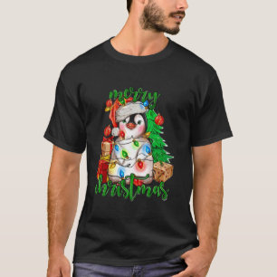 T-shirt Joyeux Noël Pingouin Noël Lumières des arbres Noël