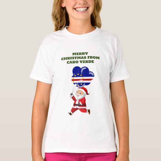 T-shirt Joyeux Noël pour Cabo Verde (Devant)