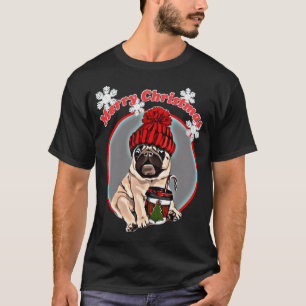 T-shirt Joyeux Noël Pug Chien