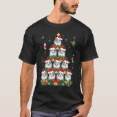T-shirt Joyeux Noël Ragdoll Chat Père Noël Tree Pajama lai (Devant)