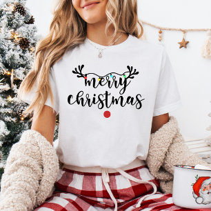 T-shirt Joyeux Noël Renne Mignon