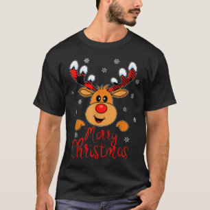 T-shirt Joyeux Noël Renne Xmas Famille Hommes Femmes