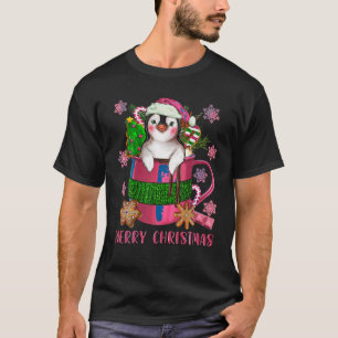 T-shirt Joyeux Noël Rose Chocolat Chocolat Chocolat Coupe