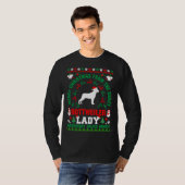 T-shirt Joyeux Noël Rottweiler Lady Ugly Sweater Fitt (Devant entier)