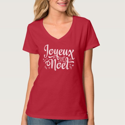 T-shirt Joyeux Noel Rouge (Devant)