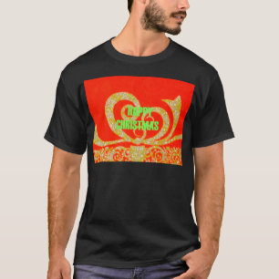 T-shirt Joyeux Noël rouge et or