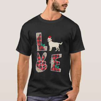 T-shirt Joyeux Noël Rouge Noël Chapeau Labrador Famille de
