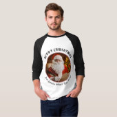 T-shirt Joyeux Noël Rouge Père Noël Arbre de Noël (Devant entier)