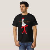 T-shirt joyeux Noël rouge vert santa claus caractère (Devant entier)