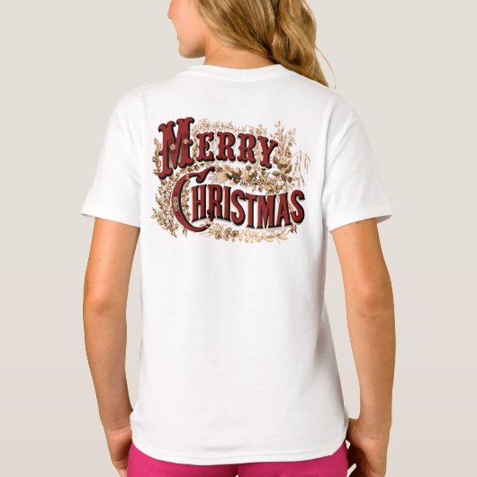 T-shirt Joyeux Noël rustique (Dos)
