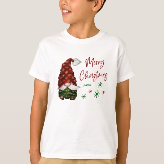 T-shirt Joyeux Noël Rustique Pays Gnome Fun Holiday (Devant)