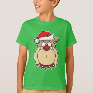 T-shirt Joyeux Noël Santa Bulldog Screwball Graphics
