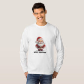T-shirt Joyeux Noël Santa Claus Cartoon Art (Devant entier)