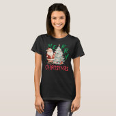 T-shirt Joyeux Noël Santa Conception d'Arbre (Devant entier)