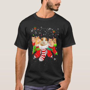 T-shirt Joyeux Noël Santa Hat Hamster Sock Xmas Souse
