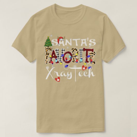T-shirt Joyeux Noël Santas Favori Xray Tech Xmas Lig (Design devant)