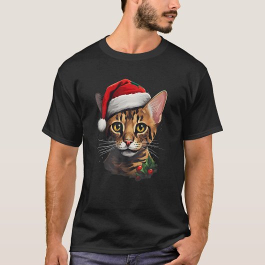 T-shirt Joyeux Noël Savannah Chat Noël (Devant)