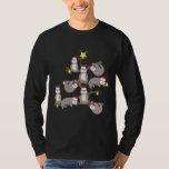 T-shirt Joyeux Noël Sloth Christmas Tree Santa Hat Mer<br><div class="desc">Joyeux Noël Sloth Christmas Tree Santa Hat Joyeux Noël Arbre de Noël Santa Hat Raccord 3.</div>