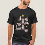 T-shirt Joyeux Noël Sloth Christmas Tree Santa Hat Mer<br><div class="desc">Joyeux Noël Sloth Christmas Tree Santa Hat Joyeux Noël Arbre de Noël Santa Hat Raccord 3.</div>
