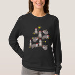 T-shirt Joyeux Noël Sloth Christmas Tree Santa Hat Mer<br><div class="desc">Joyeux Noël Sloth Christmas Tree Santa Hat Joyeux Noël Arbre de Noël Santa Hat Raccord 3.</div>