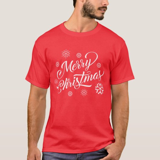 T-shirt Joyeux Noël Snowflakes (Devant)