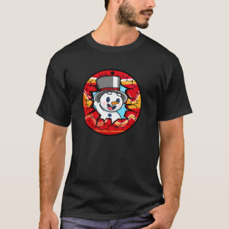 T-shirt Joyeux Noël Snowman Graphisme hiver Noël Snowmi