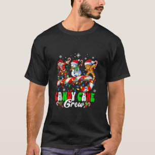 T-shirt Joyeux Noël Sucre de canne équipage Dabbing Santa