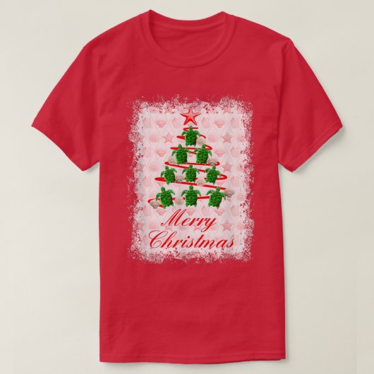 T-shirt Joyeux Noël sur la plage (Design devant)