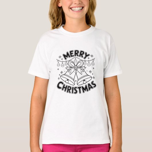 T-shirt Joyeux Noël Tekst Design - Classique Noël (Devant)