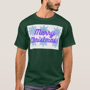 T-shirt Joyeux Noël Tet violet et flocons de neige Design