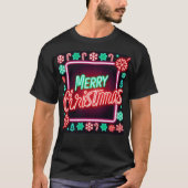 T-shirt Joyeux Noël' Texte brillant en rouge, vert (Devant)