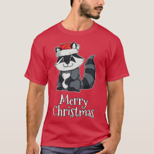 T-shirt Joyeux Noël Trash Panda Santas Casquette Raccoon 1
