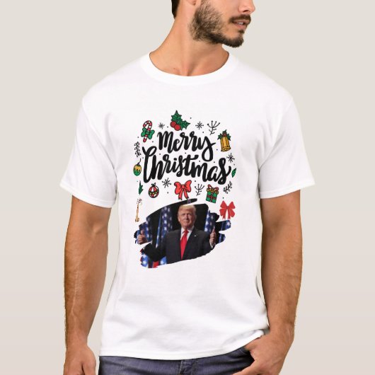 T-shirt Joyeux Noël Trump (Devant)