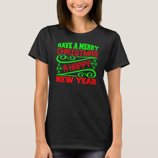 T-shirt Joyeux Noël Un Joyeux Nouvel An-34635 (Devant)