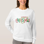 T-shirt Joyeux Noël vert rouge (Devant)