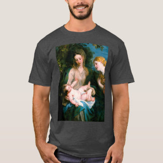 T-shirt Joyeux Noël vierge et enfant