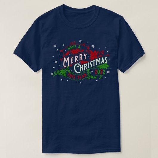 T-shirt Joyeux Noël Vintage Style rouge cupidité (Design devant)
