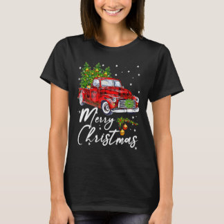 T-shirt Joyeux Noël Vintage Wagon Rouge Camion Pyjama Fam