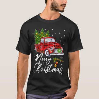 T-shirt Joyeux Noël Vintage Wagon Rouge Camion Pyjama Fam