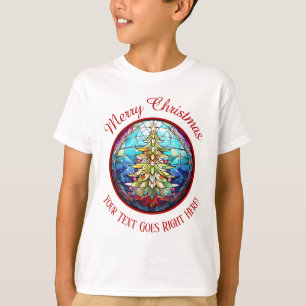 T-shirt Joyeux Noël Vitrail Xmas Arbre