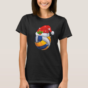 T-shirt Joyeux Noël Volleyball Santa Hat Xmas Boys Gir