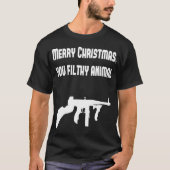 T-shirt Joyeux Noël vous animal dégoûtant (Devant)