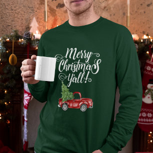 T-shirt Joyeux Noël vous vert vintage M de camion