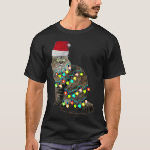 T-shirt JOYEUX NOËL Xmas Lumières Chapeau de Père Noël Ch