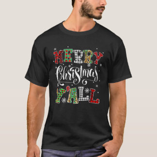 T-shirt Joyeux Noël Yall Leopard Buffalo pilé Pyjama